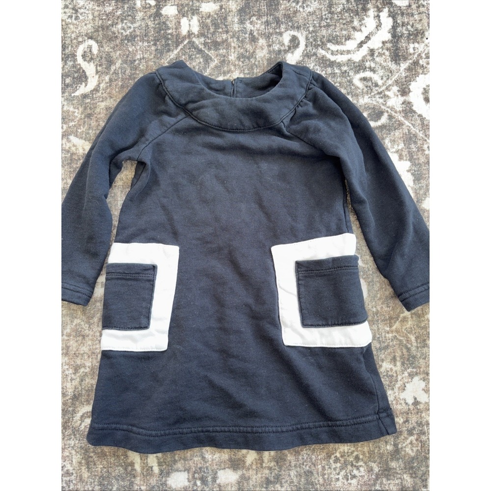 Hanna Andersson Girl's Size 90 ( 3T / 3 ) Black Cotton pocket dress
